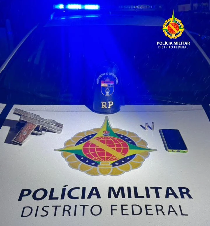 PMDF Detém Dois Homens e Apreende Arma de Fogo Após Disparos em Ceilândia Sul