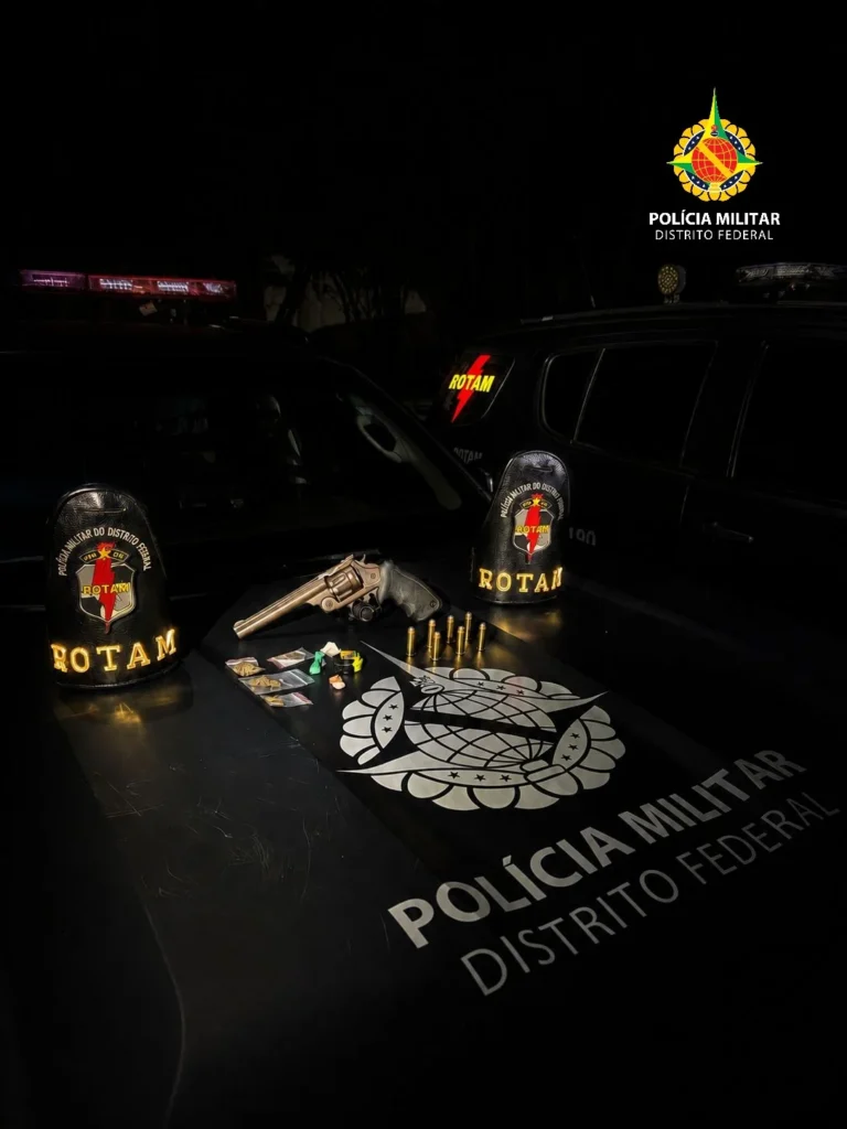 PMDF Prende Três Pessoas por Posse de Arma de Uso Restrito e Entorpecentes em Ceilândia
