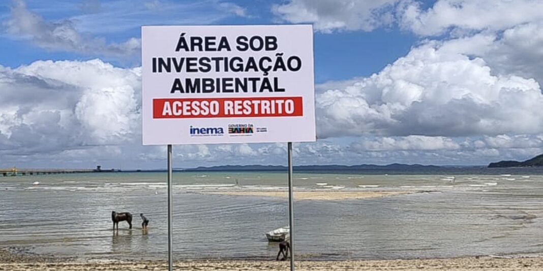 Comunidade na orla baiana enfrenta 100 dias de contaminação na praia