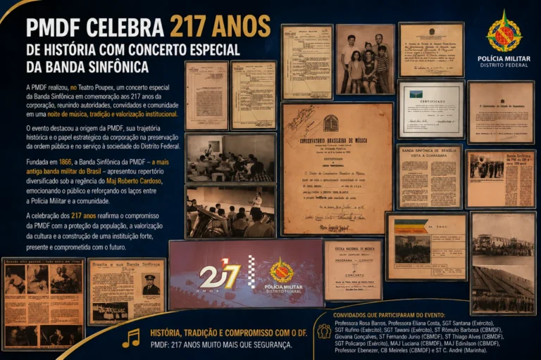 PMDF Comemora 217 Anos de História com Concerto Especial da Banda Sinfônica e Fortalece Relações com a Sociedade do Distrito Federal