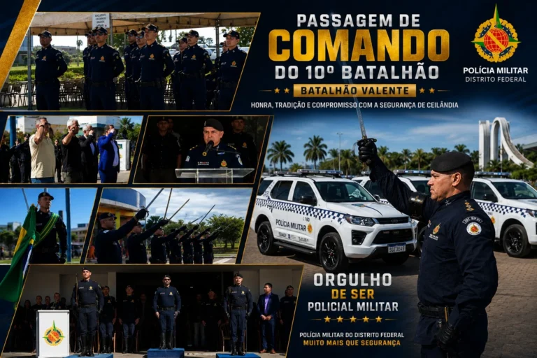 PMDF realiza cerimônia de passagem de comando no 10º Batalhão e reafirma compromisso com a segurança em Ceilândia