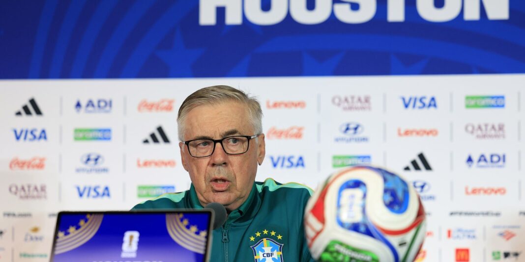 Ancelotti não revela escalação do Brasil antes do confronto com o Japão