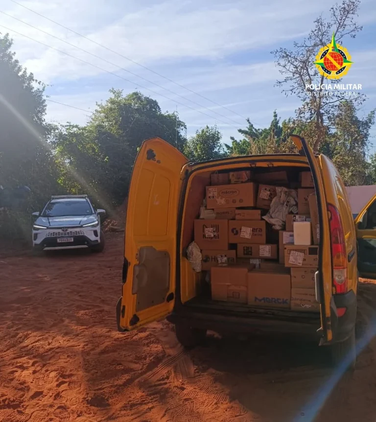 PMDF Recupera Veículo e Mercadorias Roubadas Após Cerco Policial na Rota do Cavalo em Brasília