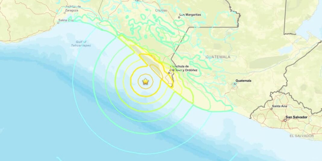 Terremoto de magnitude 7,4 é registrado em Puerto Madero, no México