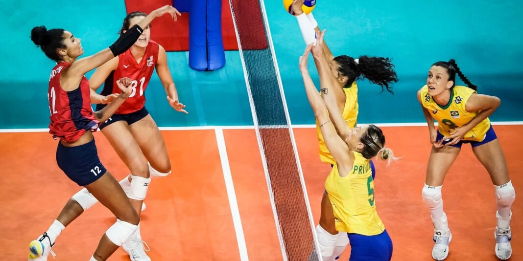 Brasil é derrotado pelos Estados Unidos por 3 a 0 no vôlei feminino