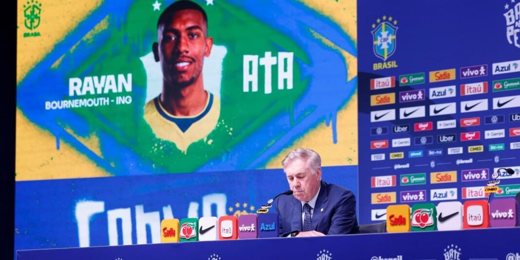 Ancelotti divulga lista de 26 convocados para amistosos da seleção brasileira
